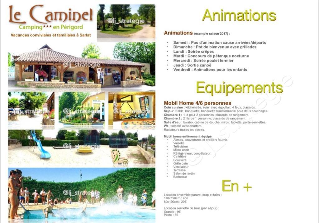 Agreable Mobil-Home Climatise A Sarlat Camping Familiale 3* Temniac Εξωτερικό φωτογραφία